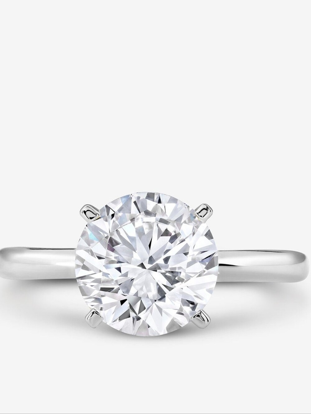 IGI 2.0Carat Round Lab Grown Diamond Engagement Ring 14k Gold ,E-VS1, Women